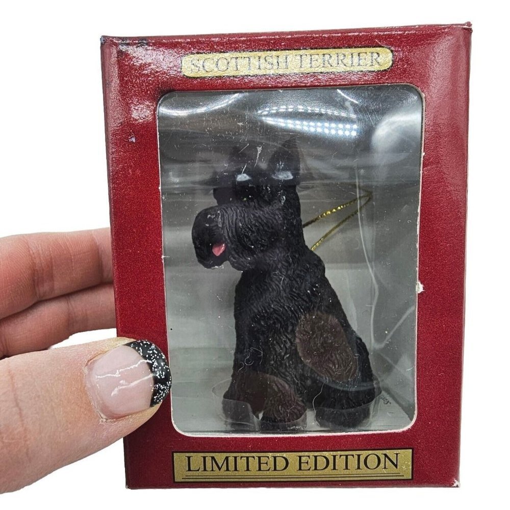 ACA Scottish Terrier Christmas Ornament Dog Tree Decor Statue Figurine Limited